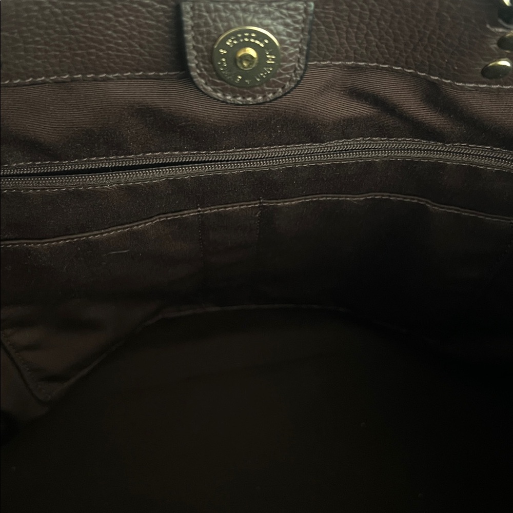 Coach EUC Dempsey 40 Brown Signature Canvas large Tote with Pink Trim. - Picture 6 of 8